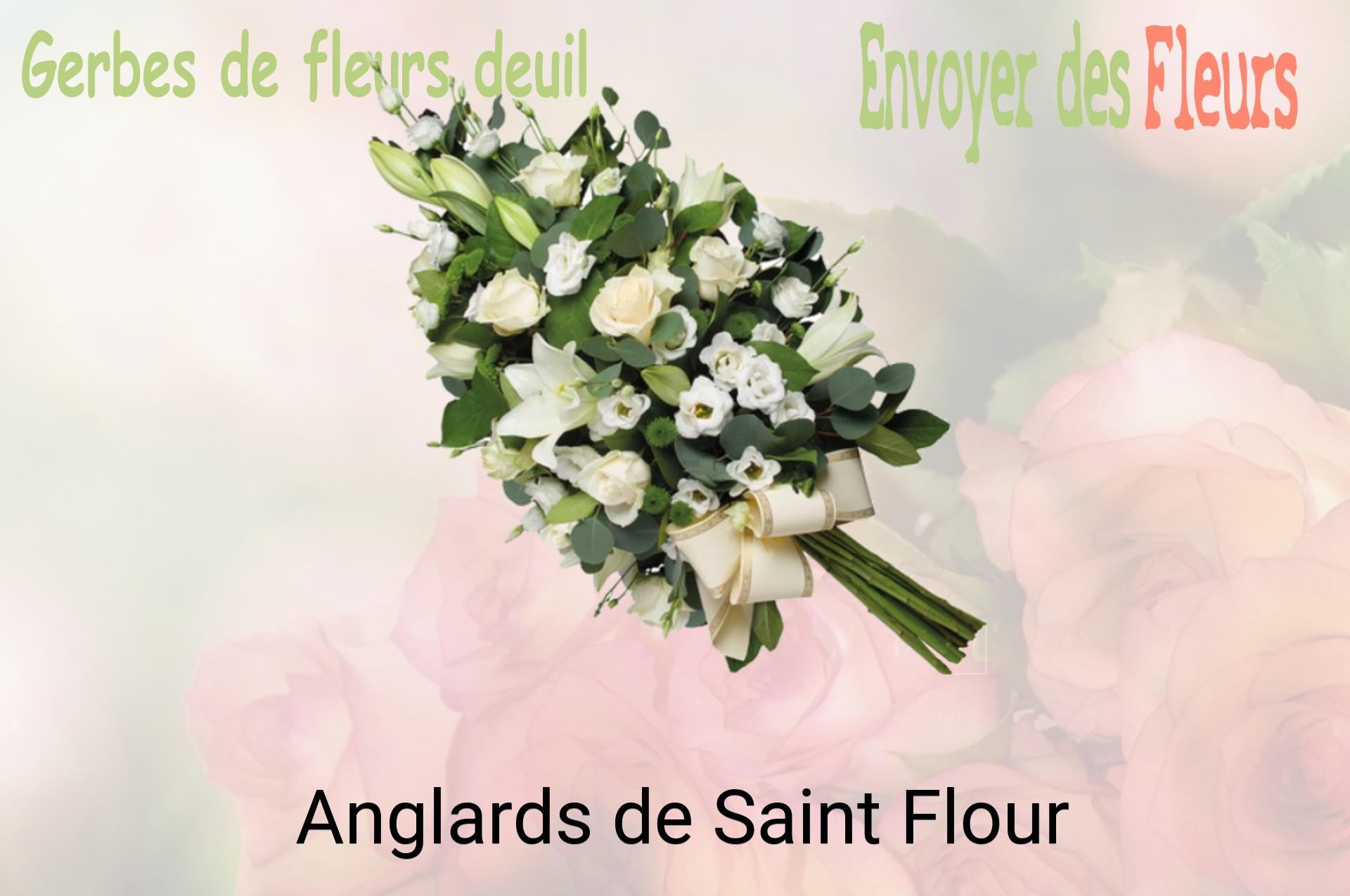Gerbe de fleurs de deuil livrée à Anglards-de-Saint-Flour